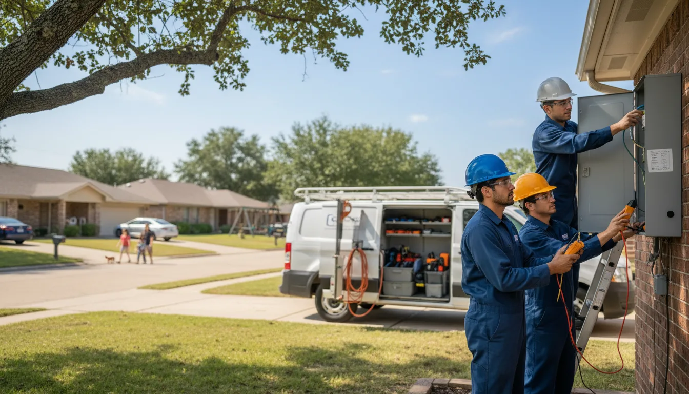 Certified electrician providing emergency electrical services in Willis, TX